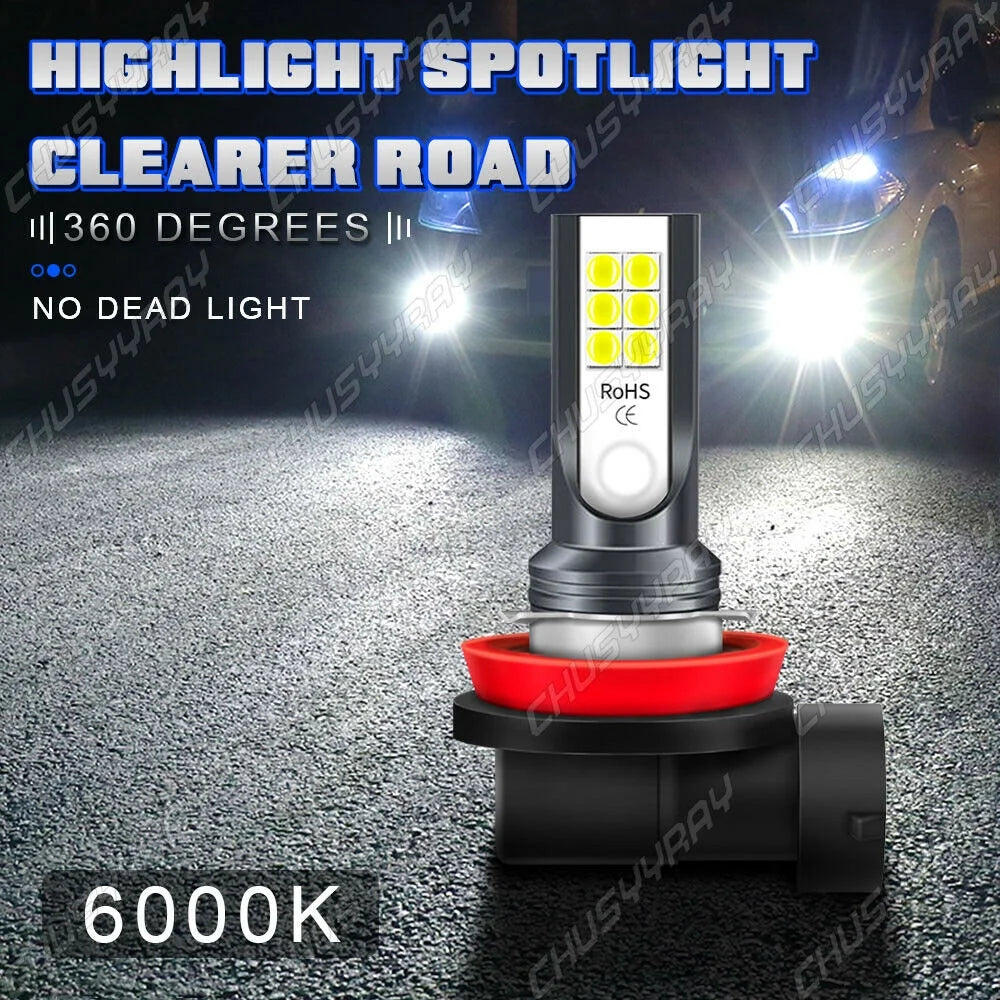 6x LED Headlights Hi/Low Beam Fog Light Bulbs 6000K V9769