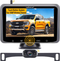 Wireless Backup Camera HD 1080P 5 Inch Monitor Touch Key Screen WiFi Rear View System Two Channels G847089