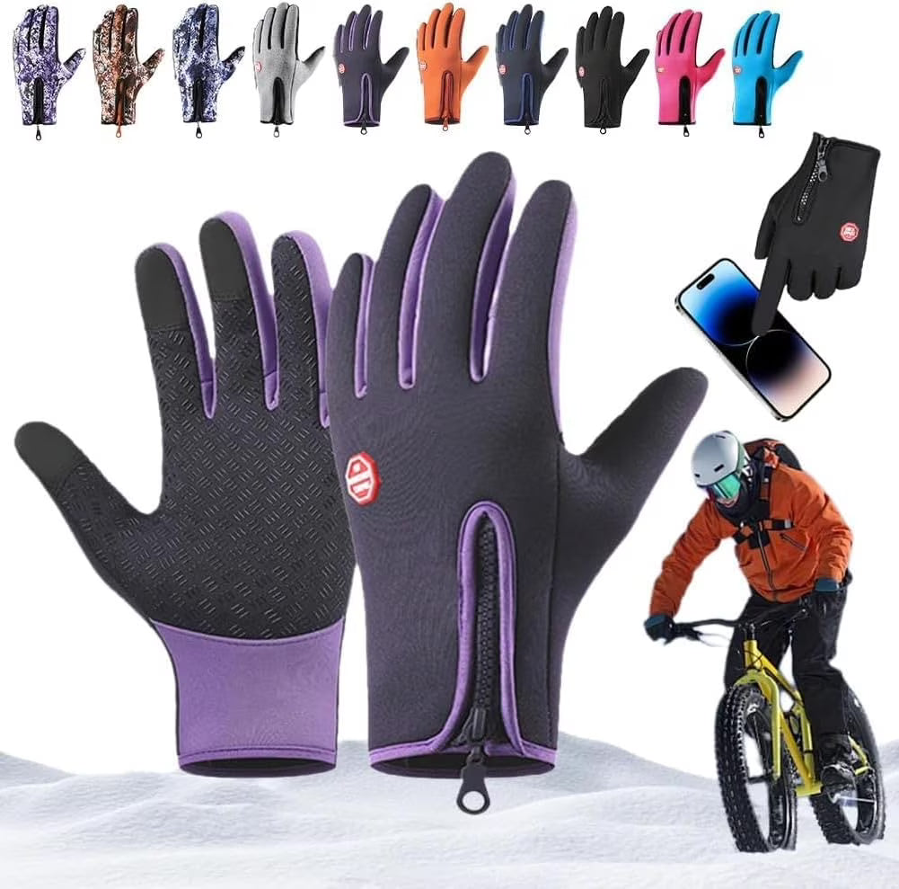 Waterproof Windproof Thermal Touchscreen Gloves with Non-Slip Grip H855
