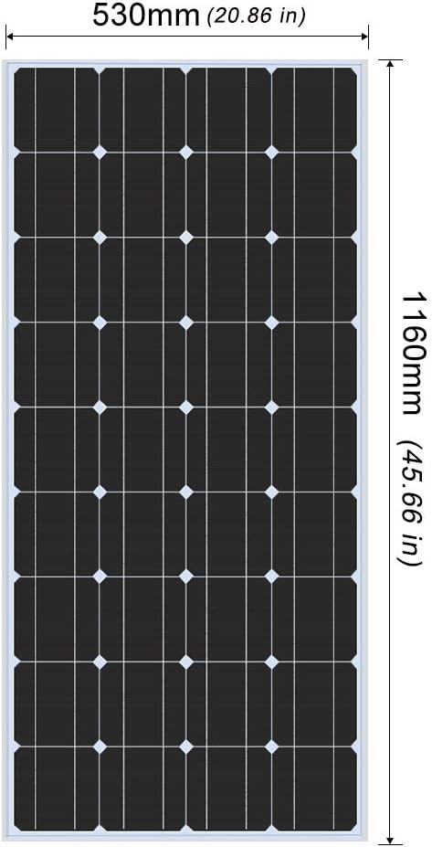 100W 12V Monocrystalline Solar Panel Kit with Charge Controller T254178