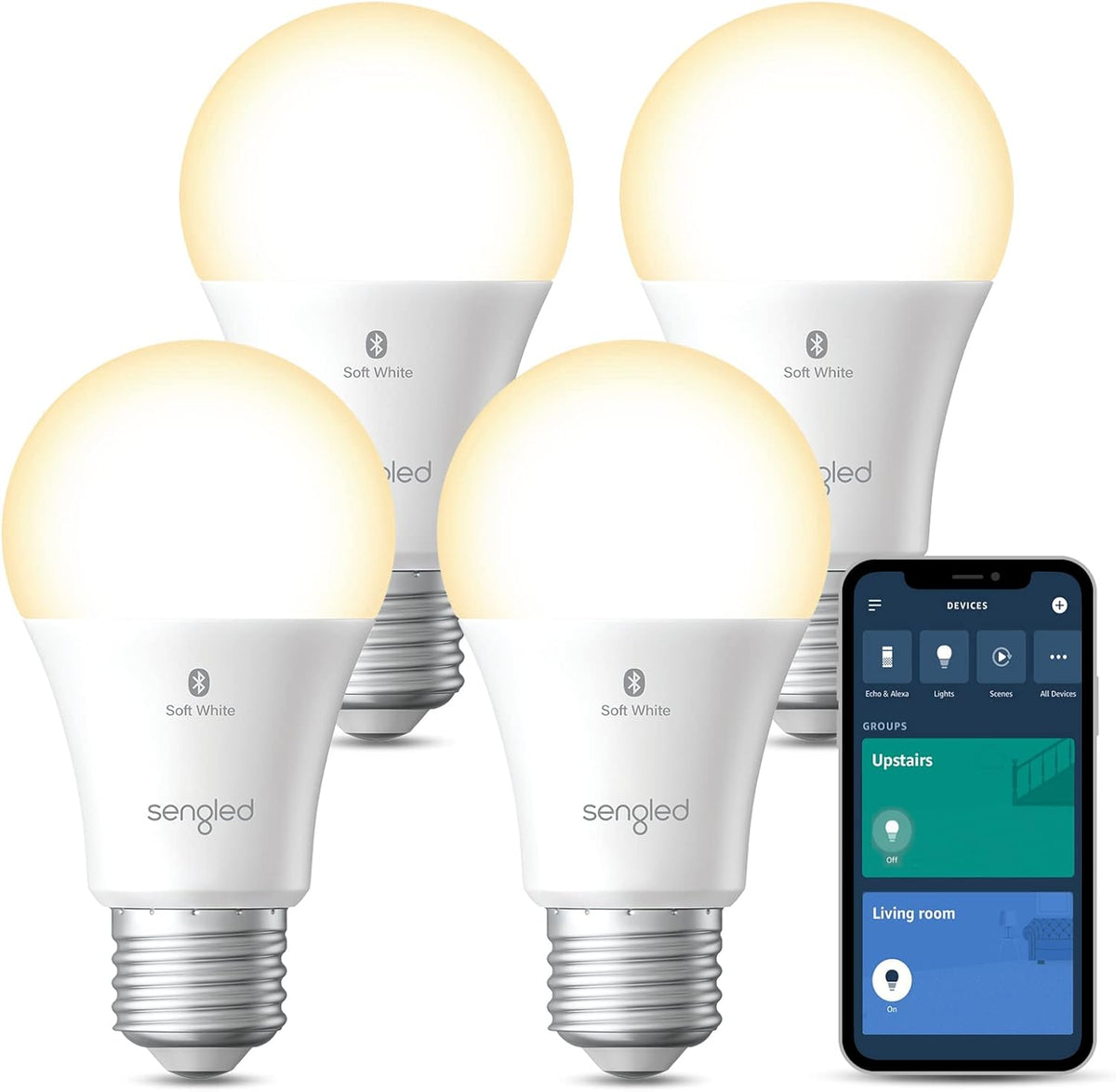 5/6 inch Multicolor Dimmable Smart LED Downlight, 4 Pack N38002