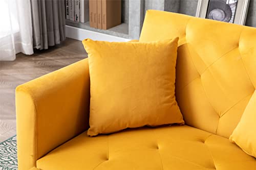 Beige Velvet Chaise Lounge Chair with Pillows E159366