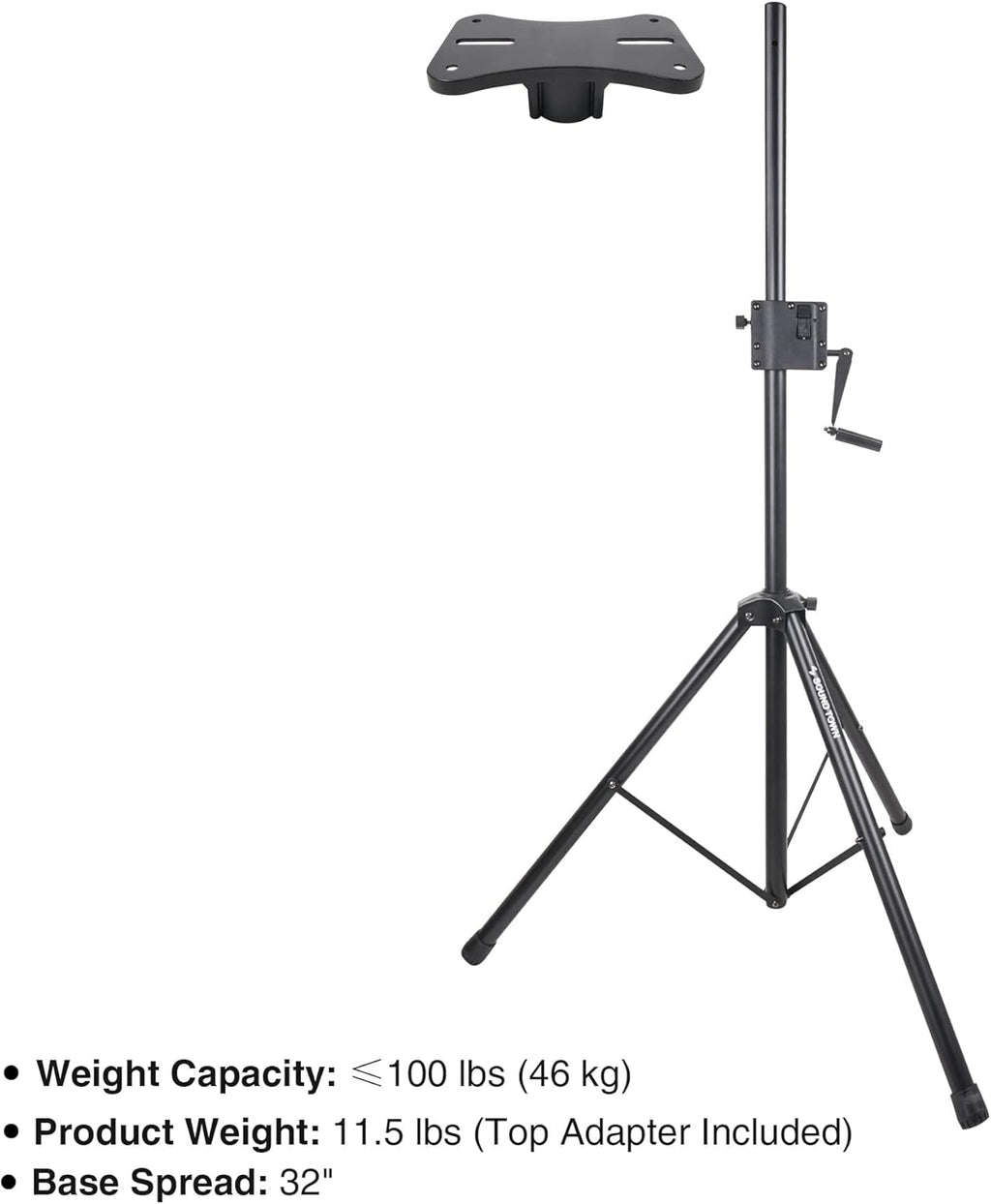 2-Pack Crank-Up Tripod Speaker Stands with Carry Bags V871
