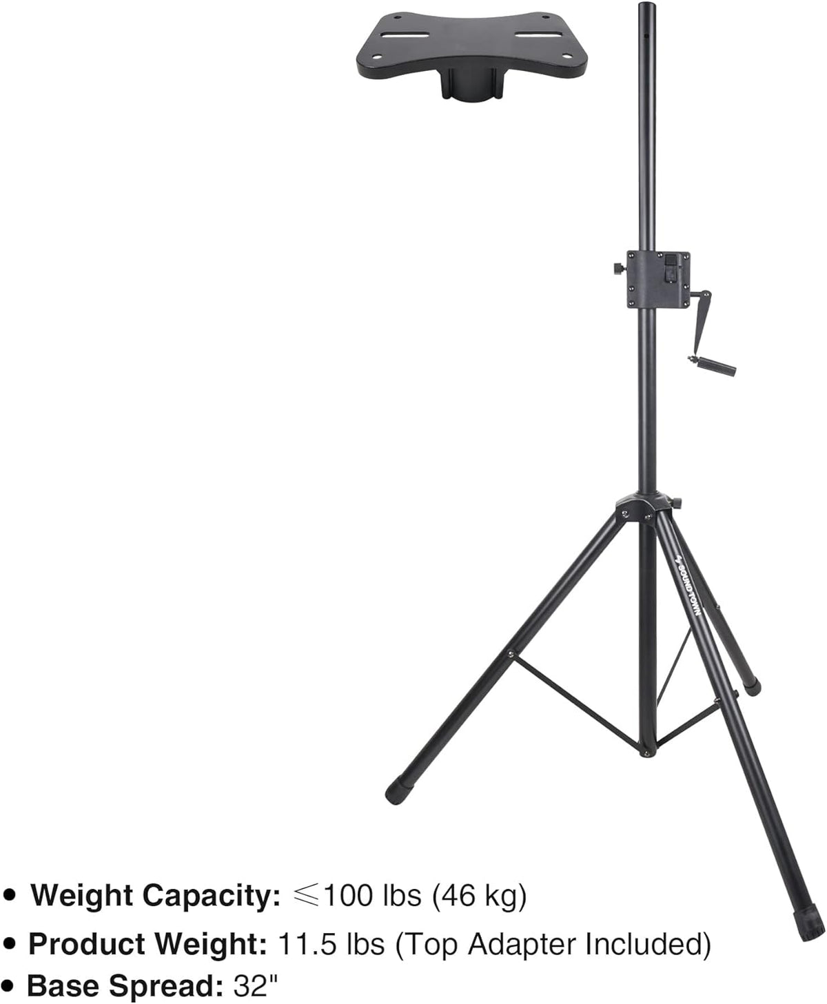 2-Pack Crank-Up Tripod Speaker Stands with Carry Bags V871