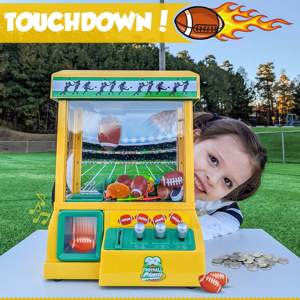 Claw Machine with 3 Small Footballs and 30 Reusable Tokens I7429