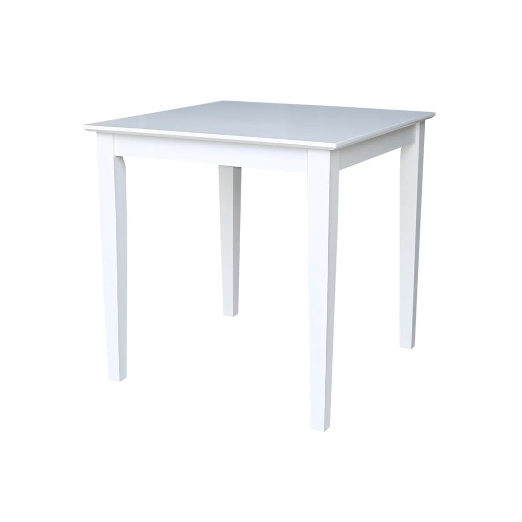 Solid Wood White 3 Piece Dining Table Set with 2 Chairs X98979