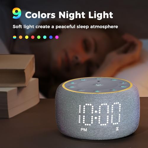 White Noise Machine Alarm Clock with Bluetooth Speaker S471108