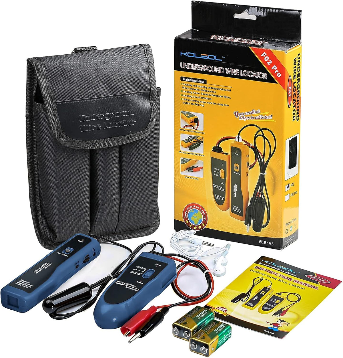 Underground Wire Locator Cable Tester with Rechargeable Battery E76890