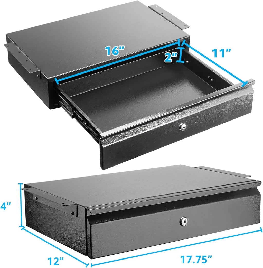 Steel Under Desk Drawer With Lock And Keys L222906