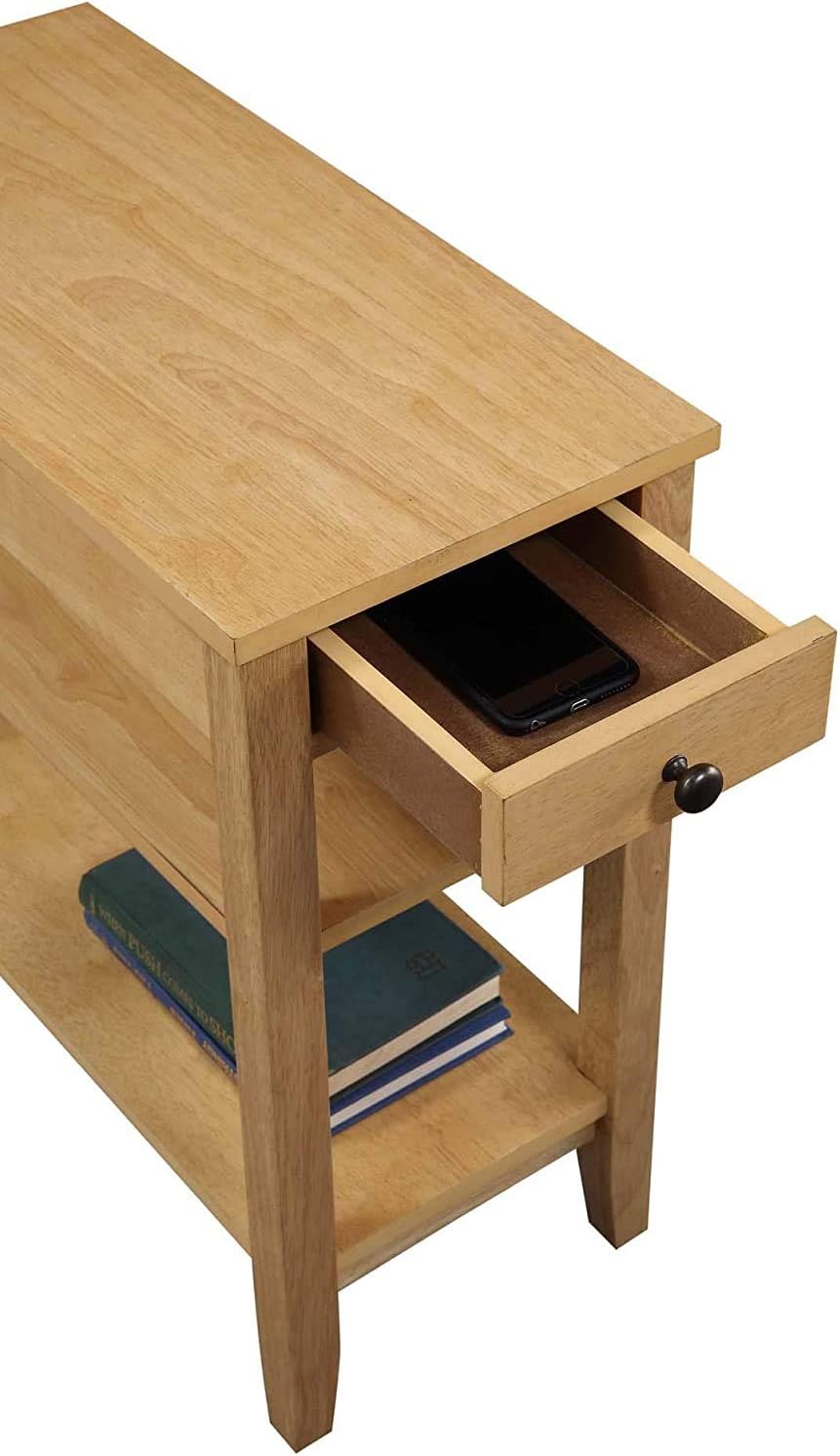Three Tier End Table with Drawer V2198