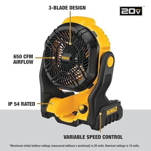 20V MAX Cordless Portable Jobsite Fan O40922