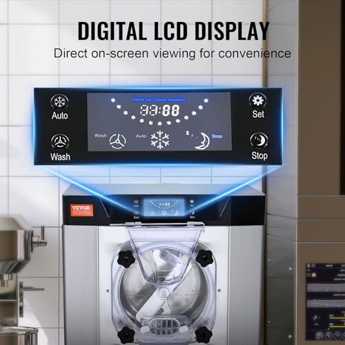 Commercial Ice Cream Machine 1400W 20/5.3 Gph Hard Serve with LED Display A657114