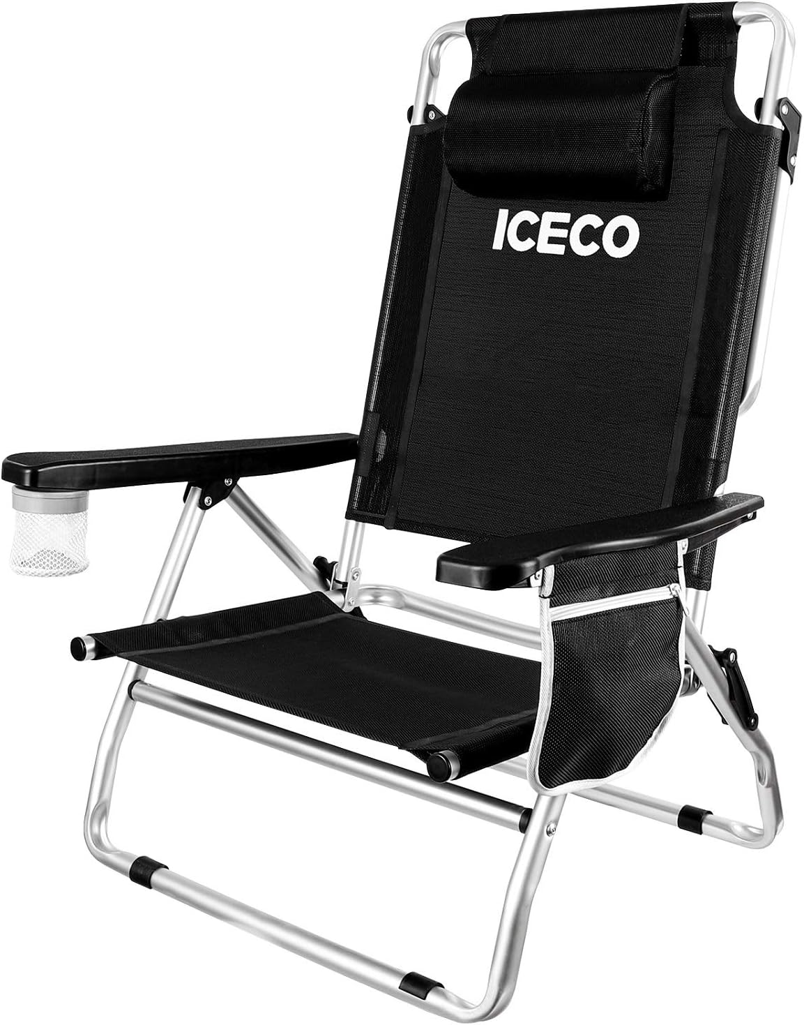Folding Aluminum Camping Chair with Cup Holder F503659