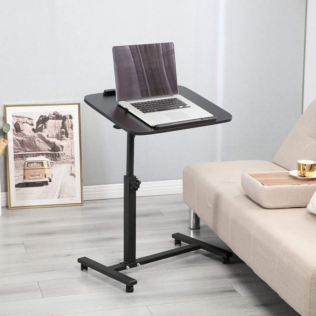 Adjustable Overbed Bedside Table with Wheels H13259