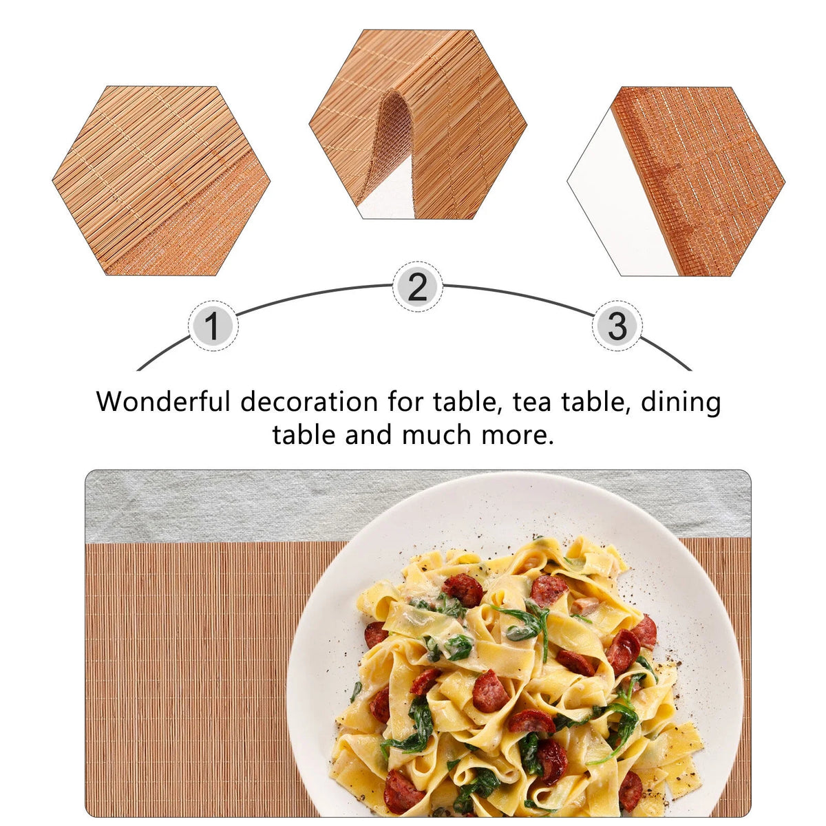 Bamboo Table Mat Runner 2Pcs O571855