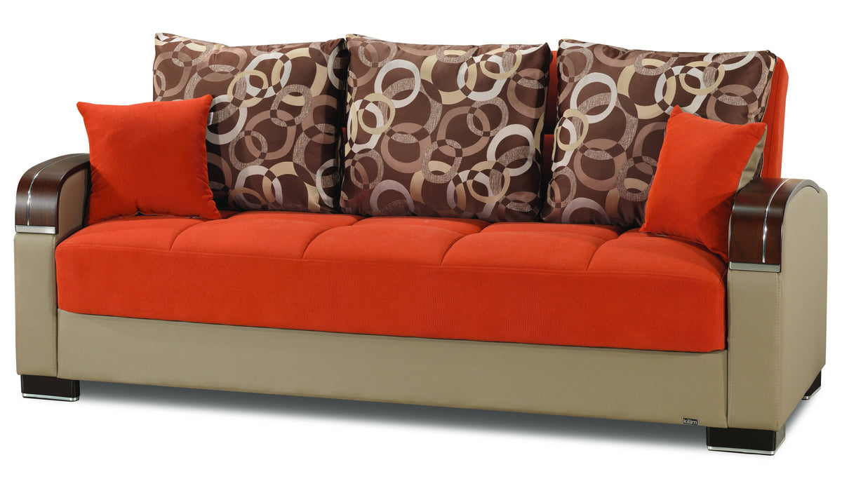 Orange Chenille Sofa Bed Y6089