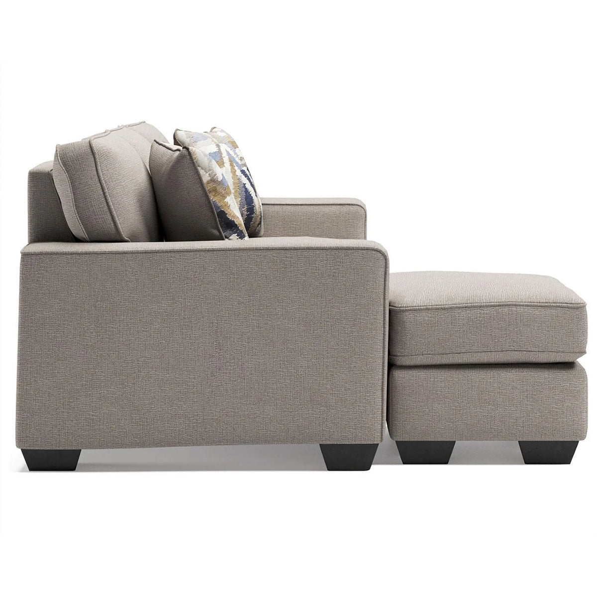 Stone Light Gray Fabric & Wood Sofa Chaise T12540