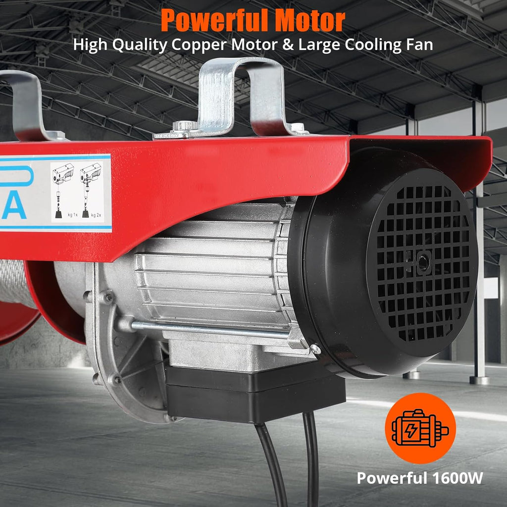 Electric Hoist 1760lbs 39FT Single Cable Lifting Height Steel Wire Winch B565