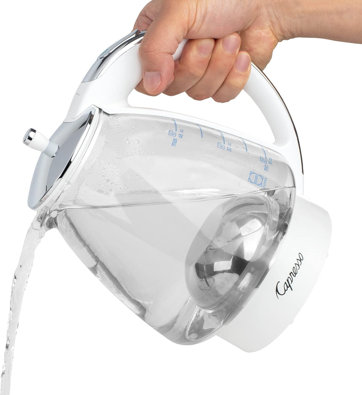 White 48 oz Glass Kettle B75467