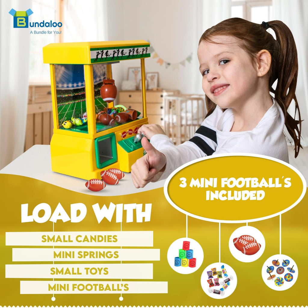Claw Machine with 3 Small Footballs and 30 Reusable Tokens I7429