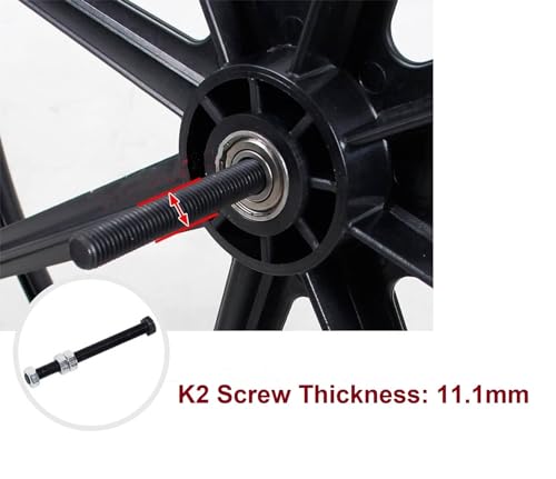 Solid Black Set of 2 Wheelchair Wheels F551