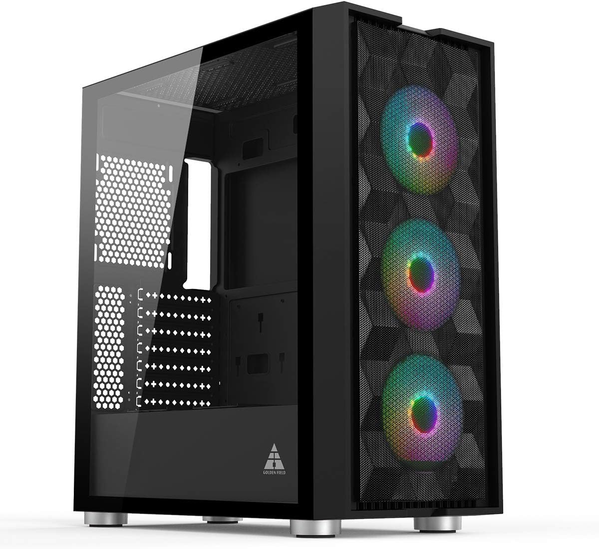 Mint Green Computer Case Mid Tower with LED Fans G724