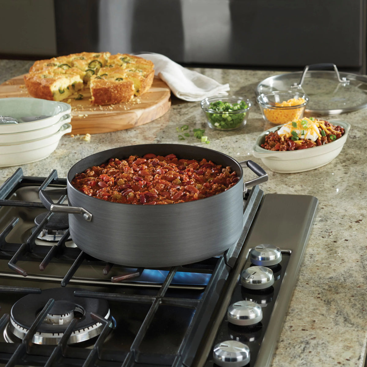 Hard-Anodized Nonstick 5-Quart Dutch Oven with Cover V72026