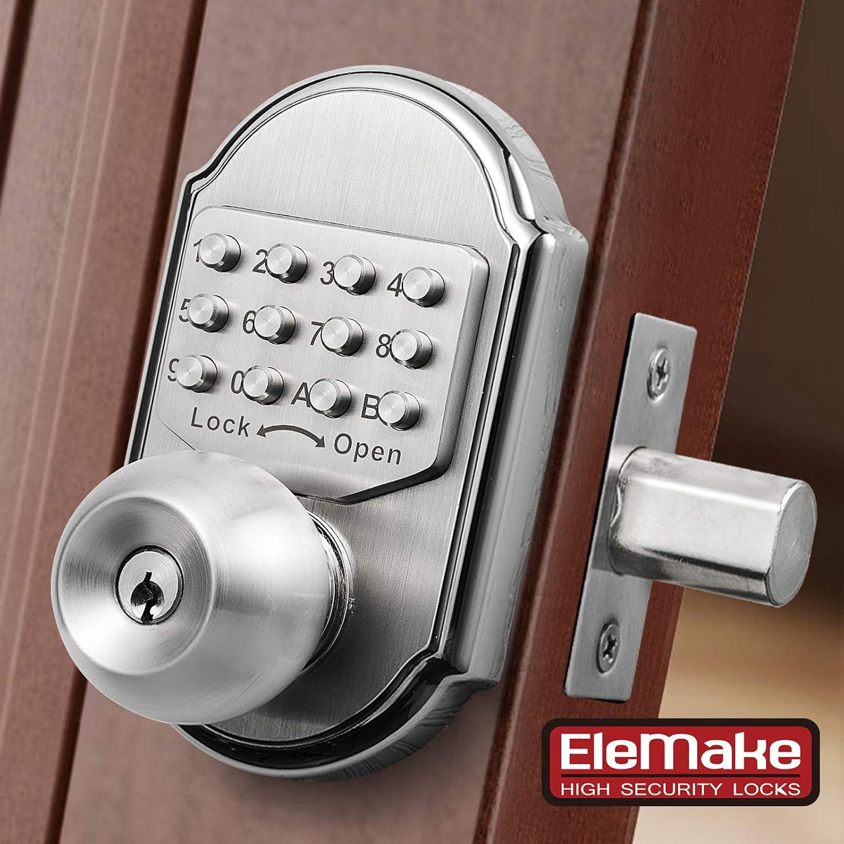 Keyless Entry Door Lock Deadbolt Keypad Mechanical Stainless Steel Z93112