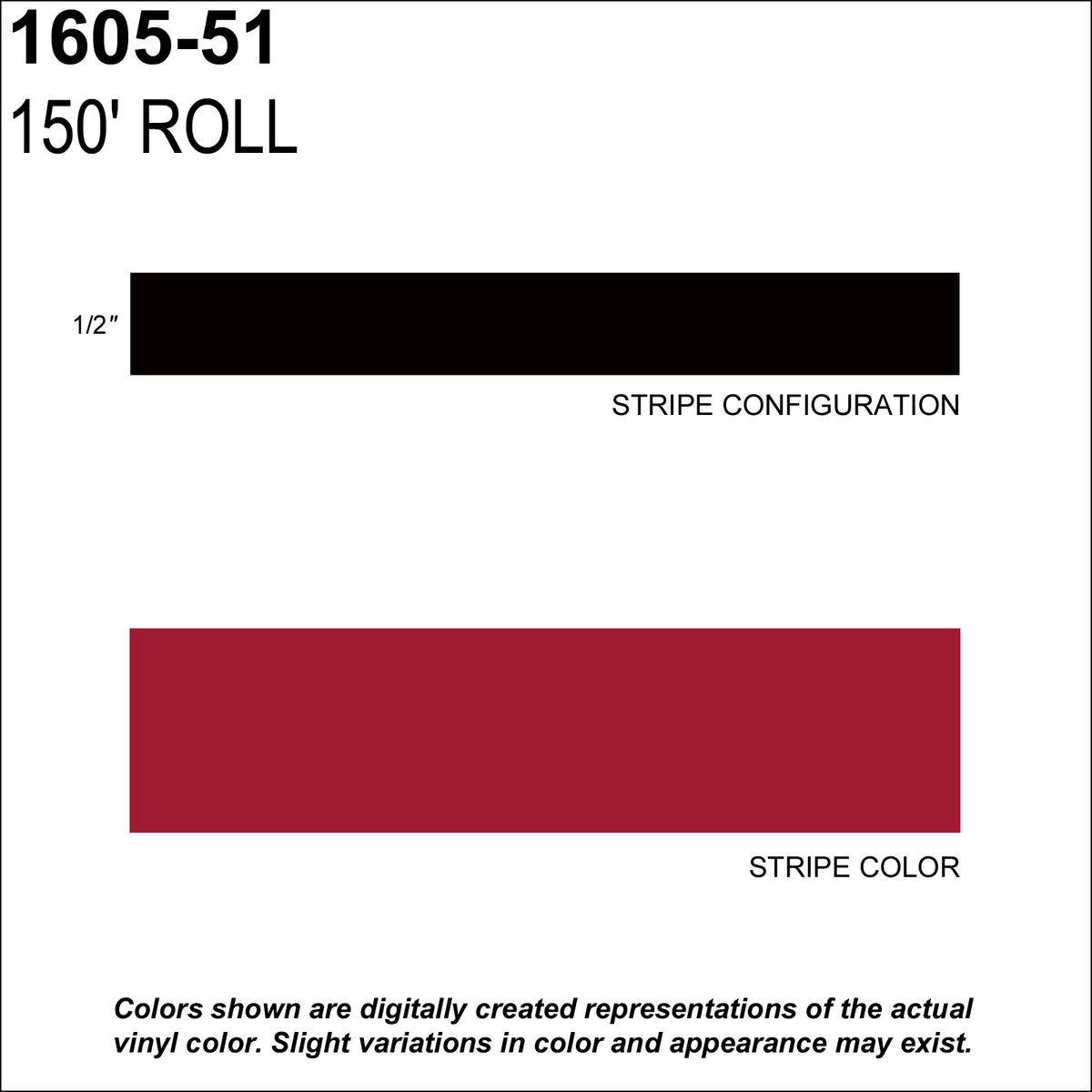 Dark Red Striping Tape M5398