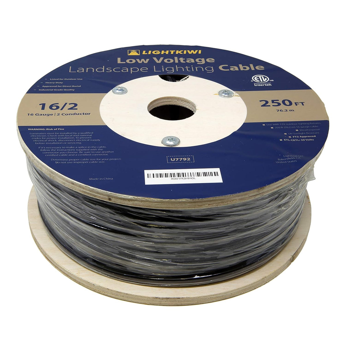 16AWG 2-Conductor Direct Burial Wire 250ft N86776