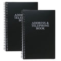 Black 8 x 5 inches Address and Telephone Book 2-Pack P44904
