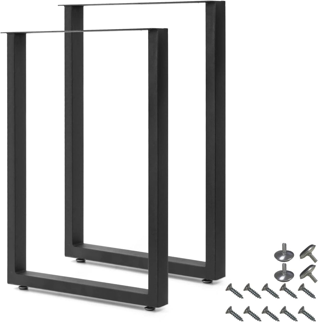 28'' Height 17.7'' Wide Black Metal Table Legs 2 PCS J15025