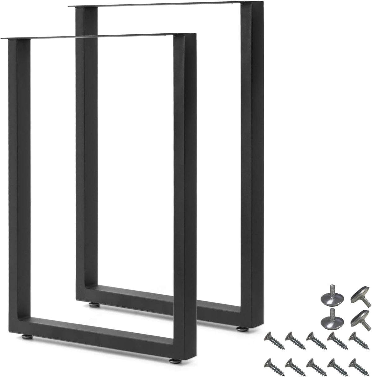 28'' Height 17.7'' Wide Black Metal Table Legs 2 PCS J15025