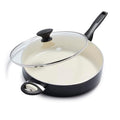 Turquoise 5QT Ceramic Nonstick Saute Pan with Lid O18194