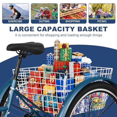 Adult Mountain Tricycle with Shopping Basket O29018