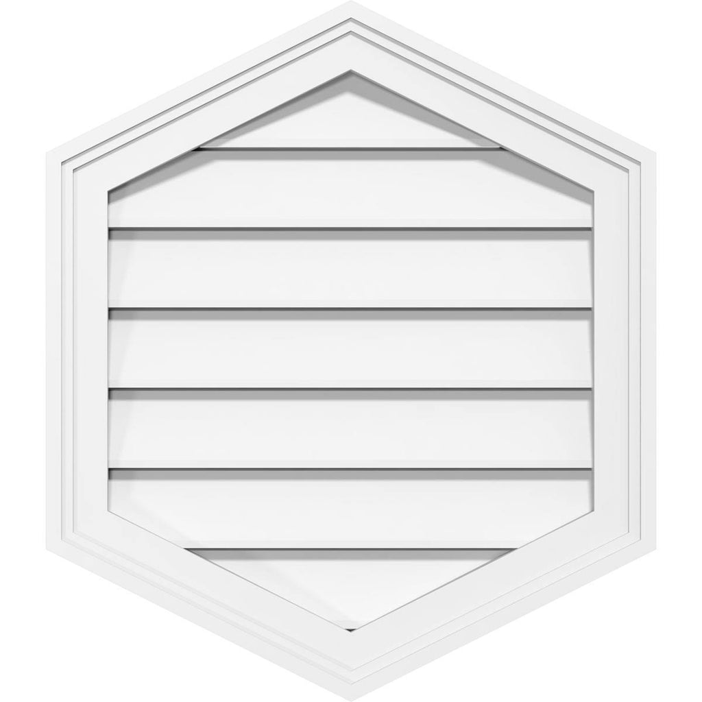 Vertical Peaked Surface Mount PVC Gable Vent H603499