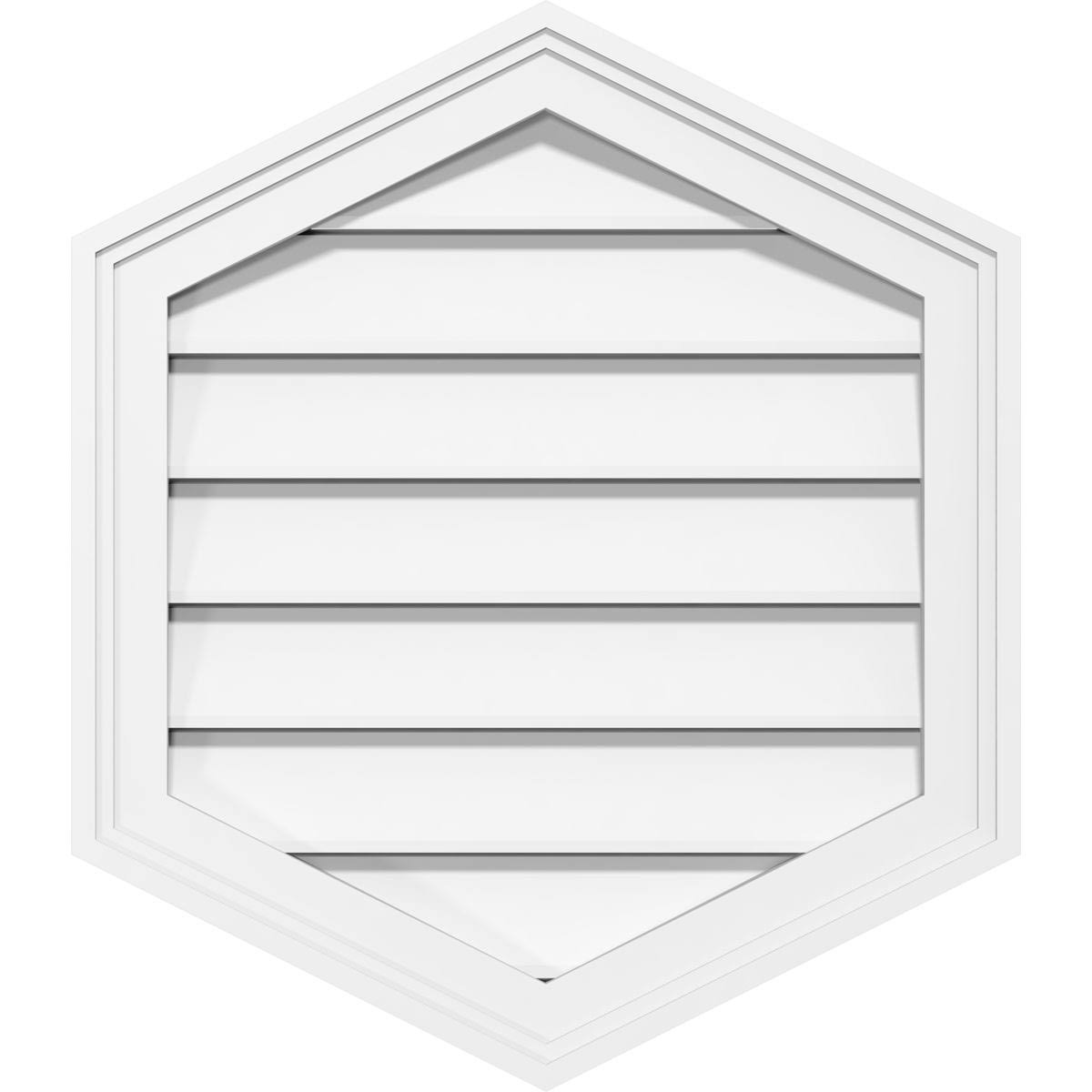 Vertical Peaked Surface Mount PVC Gable Vent H603499