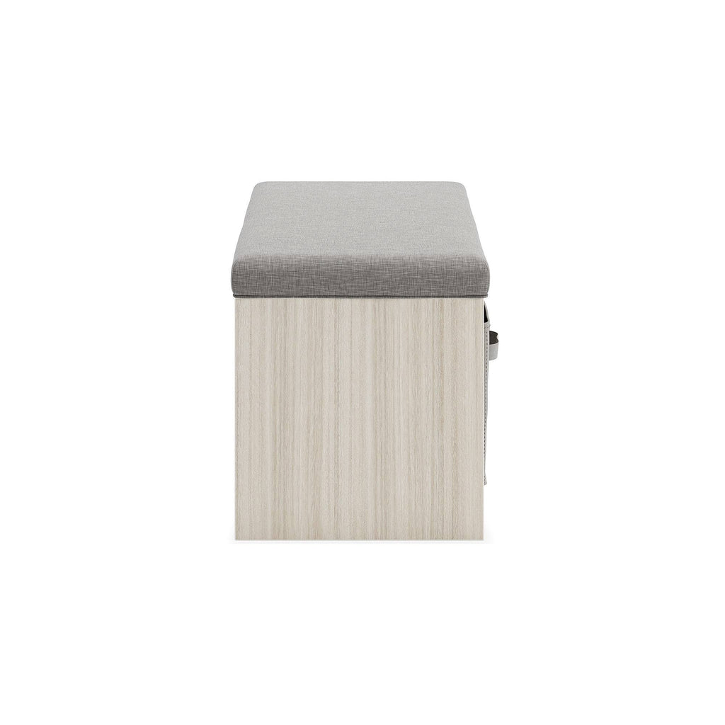 Gray Storage Bench N2517