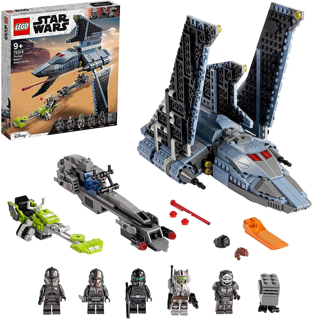 Star Wars Attack Shuttle Building Toy Set with 5 Clones Minifigures I829