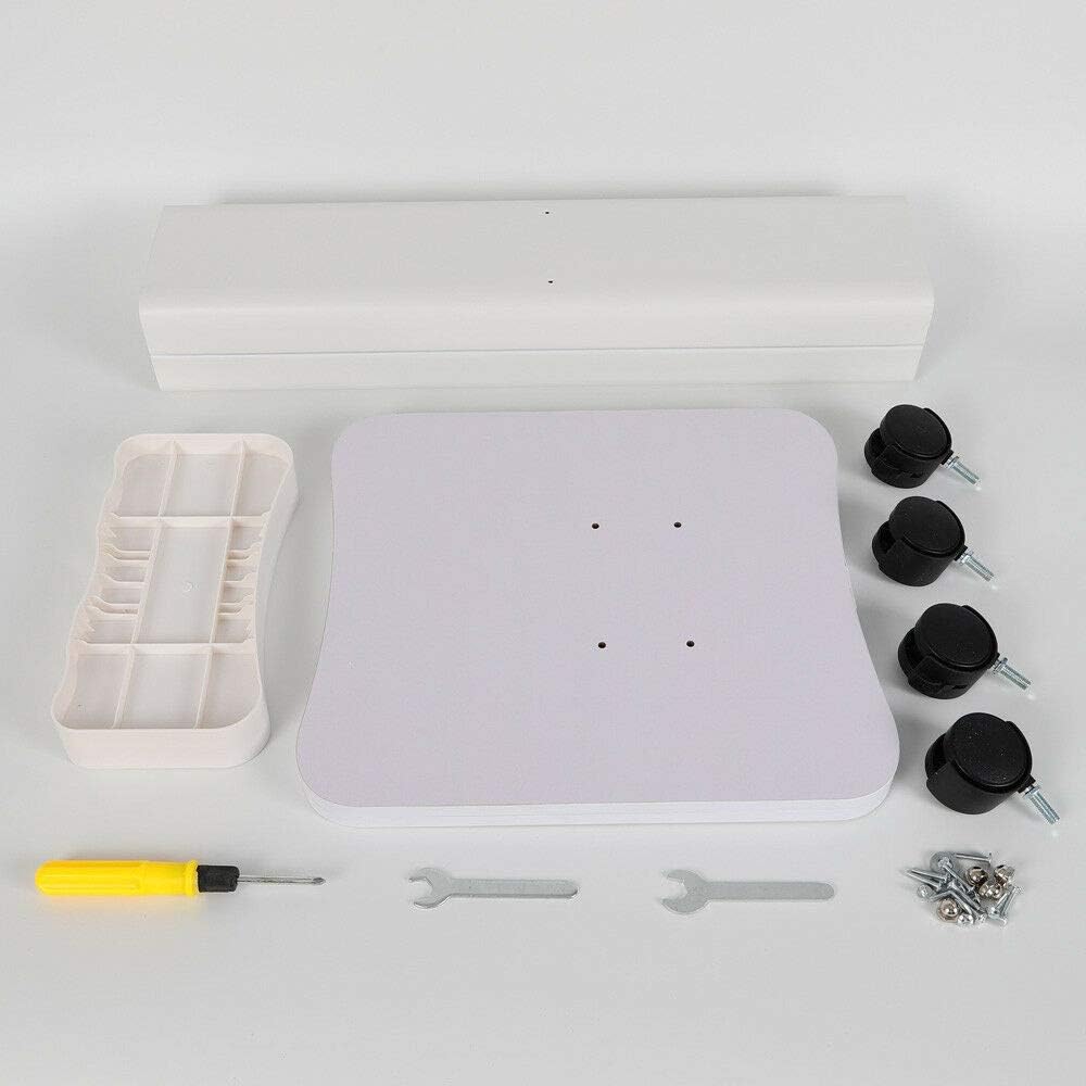 White Rolling Cart with Wheels, Pack of 2 N2782