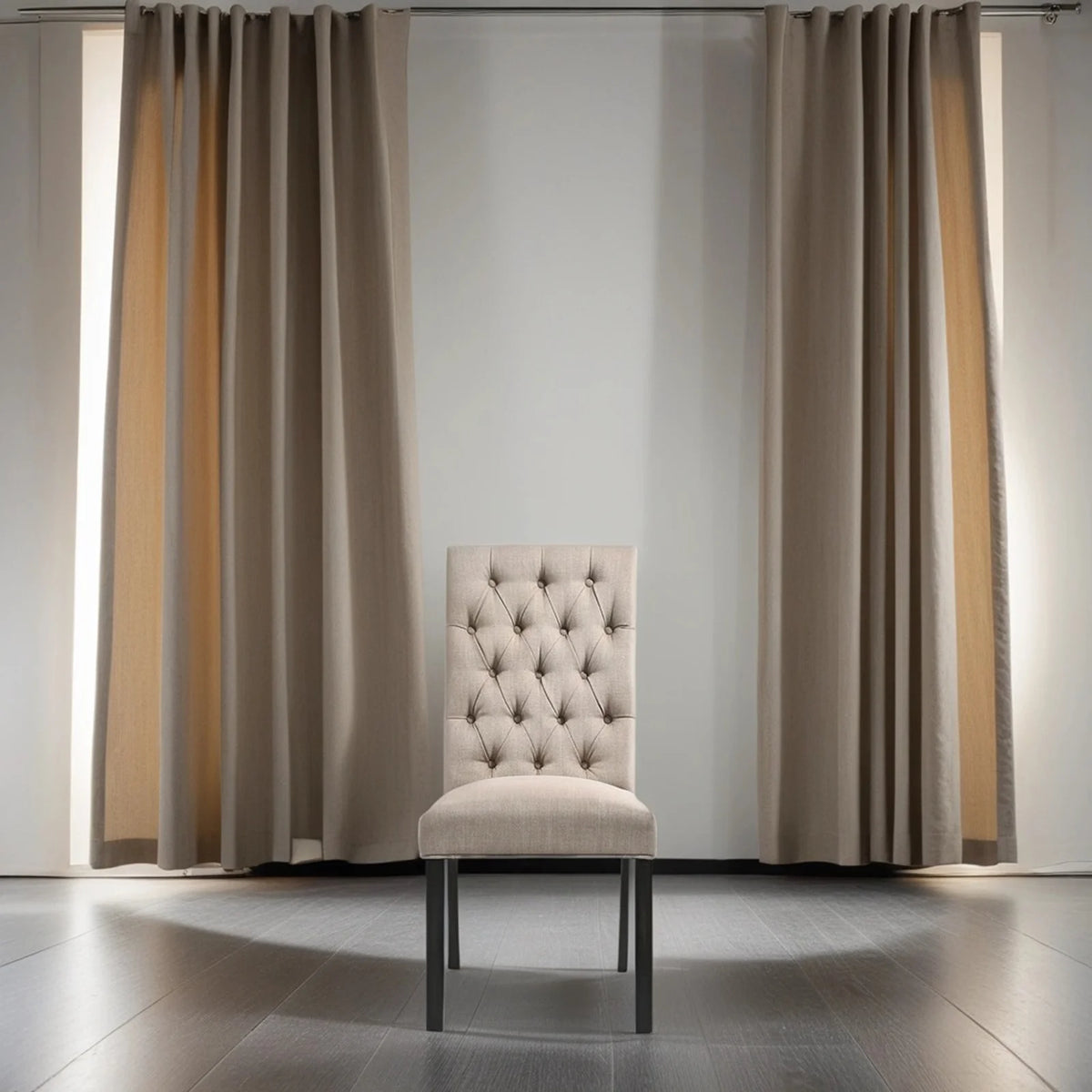 Light Brown Dining Chairs Set of 2 S361