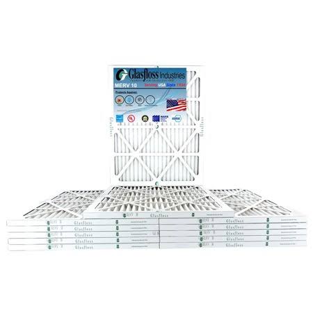 20x21x1 MERV 10 Furnace Air Filter, Qty:12 K920