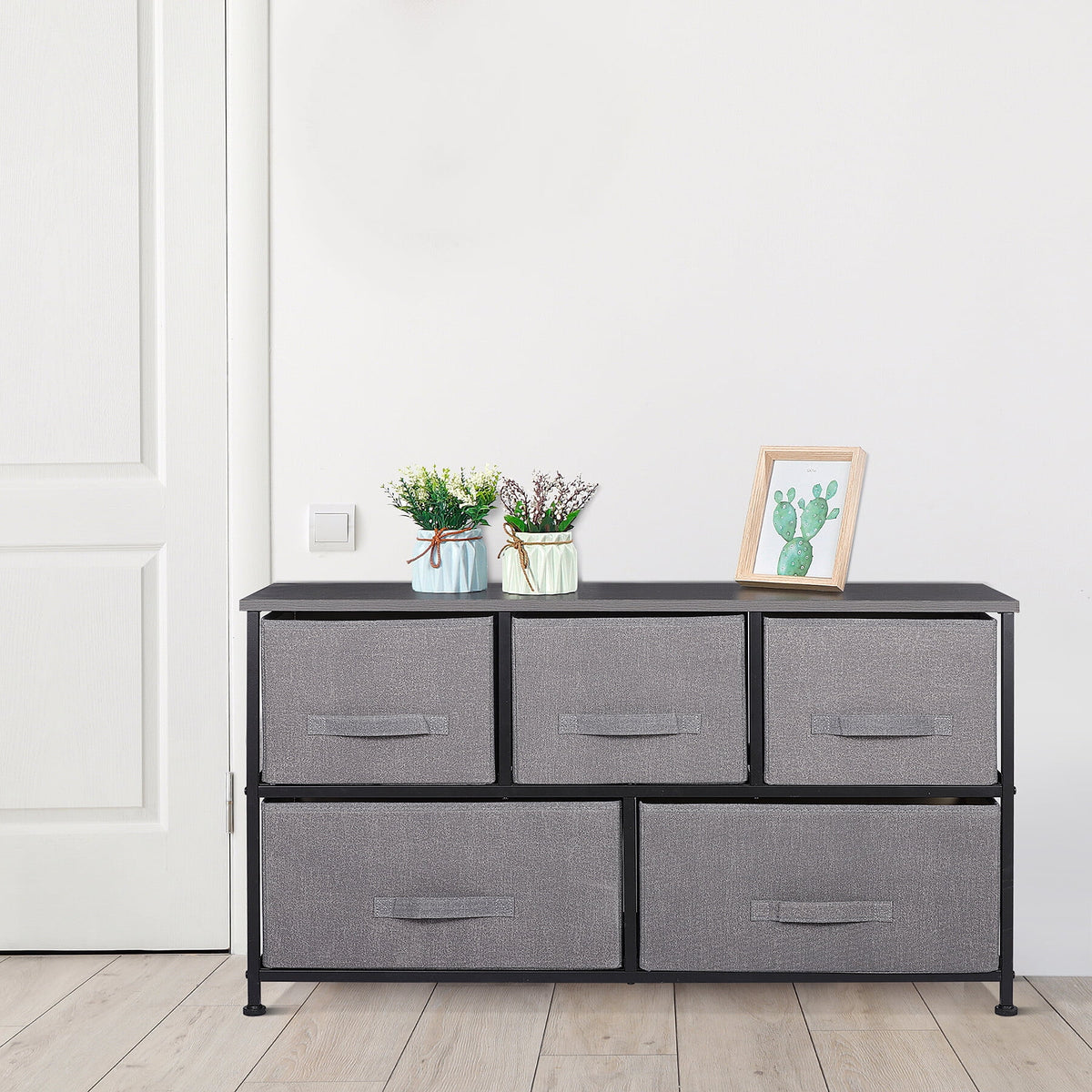 5 Drawers Fabric Dresser Storage Tower Z395