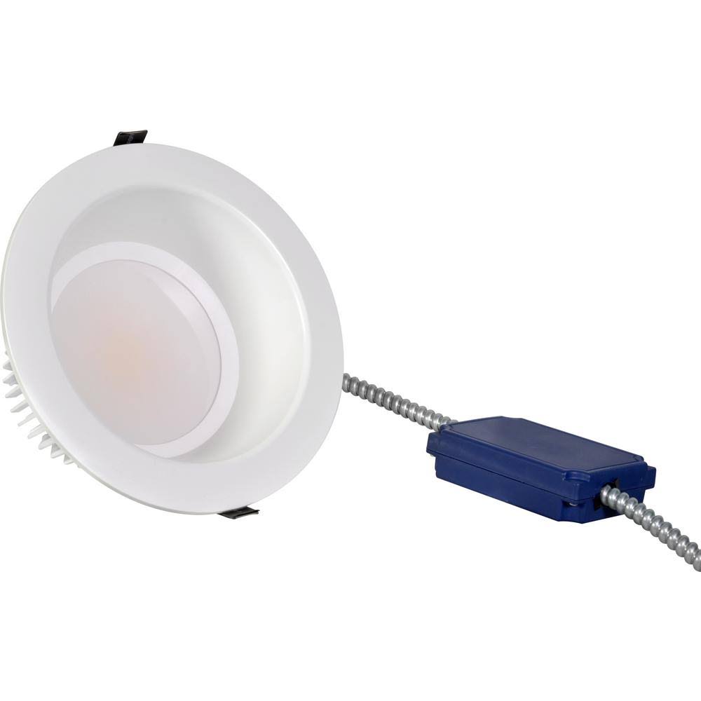 White 8 inch LED Shower Recessed Trim F398790