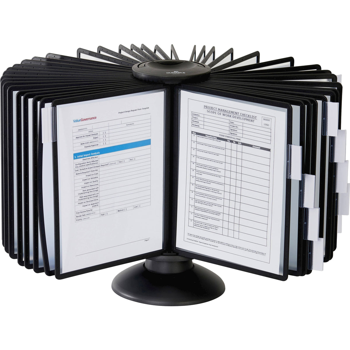 Black Sherpa 40-Panel Carousel Reference System, 80-Sheet Capacity N1725