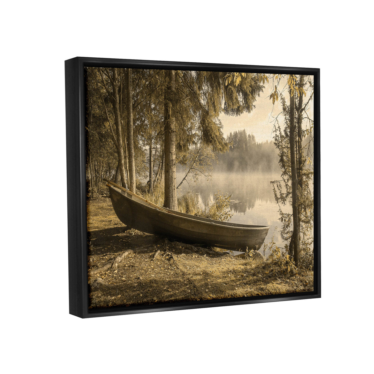 Jet Black Framed Art Print Wall Art V1361