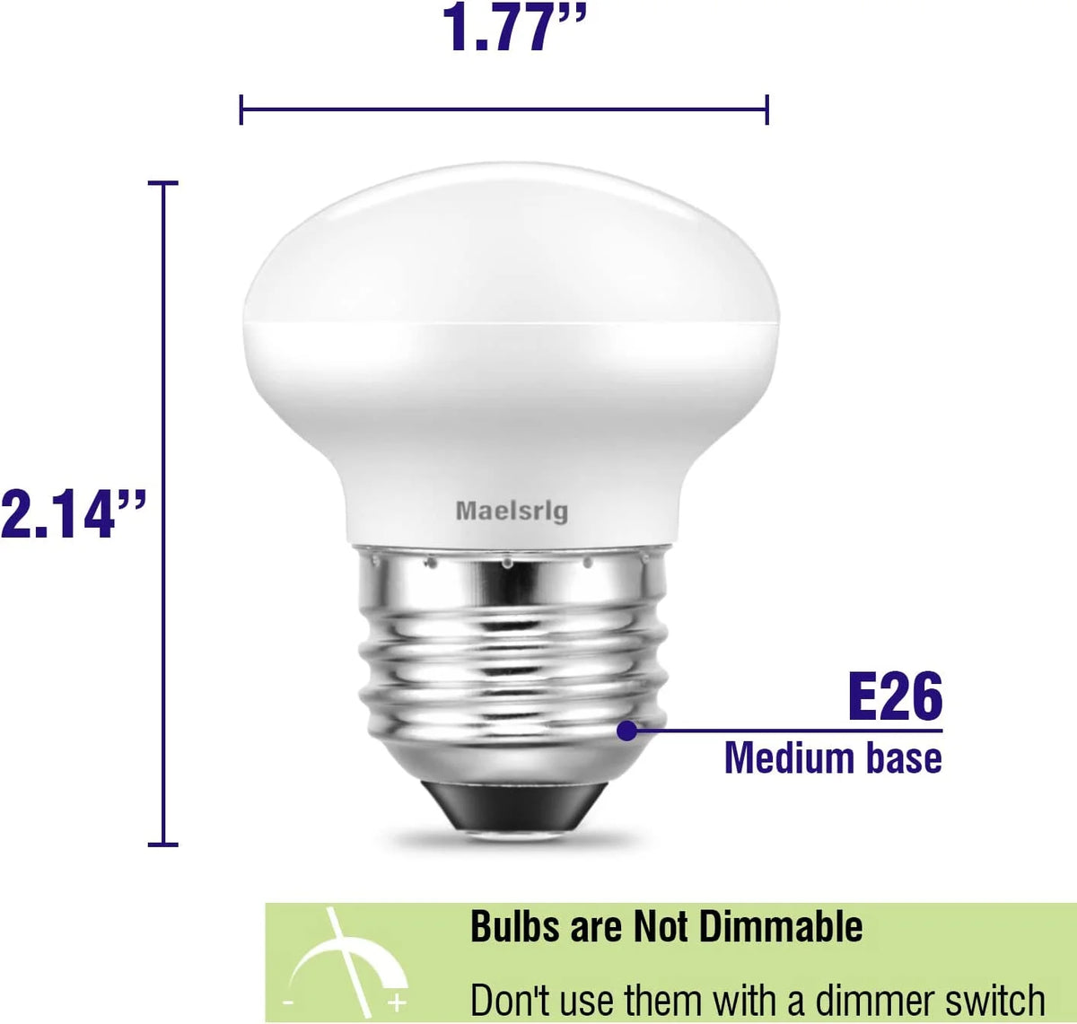 R14 LED Bulb, 3W 300 Lumens, 2700K Soft White, E26 Base, Pack of 6 F686689