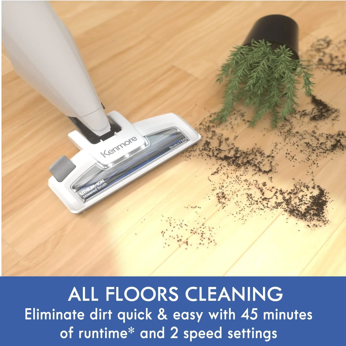 Lightweight Cordless Stick Vacuum Cleaner, White B5865