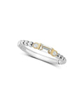 18K Gold Sterling Silver White Topaz Diamond Stacking Ring J89013