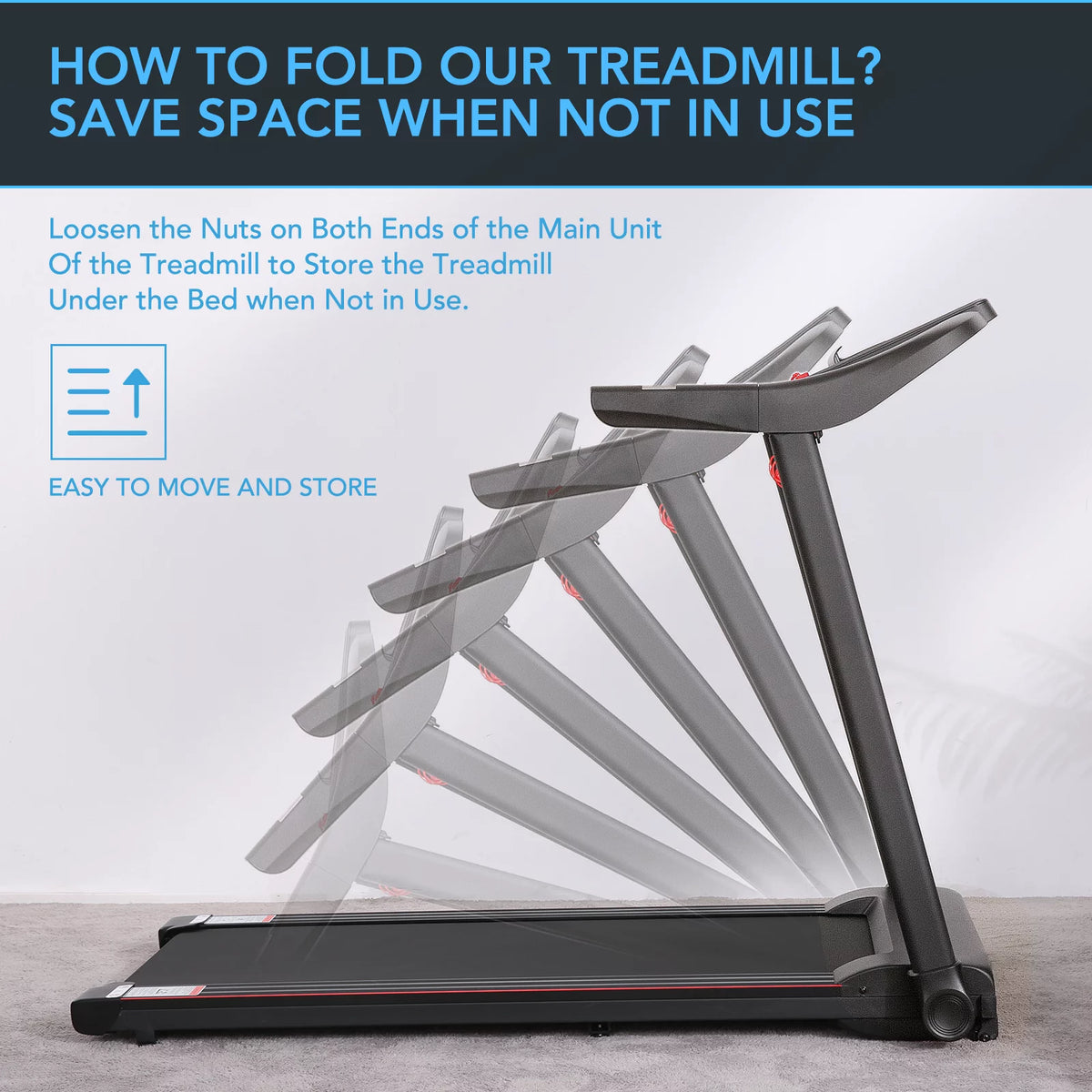 Folding Bluetooth Treadmill with Voice Control N8556